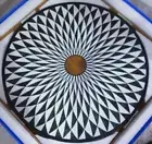 Marble Inlay Round Dining Table Top Mosaic Art Handmade Side Table Home Deco