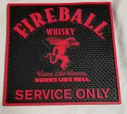 Fireball Cinnamon Whisky Rubber Spill Rail Cocktail Bar Bartender Sevice Mat