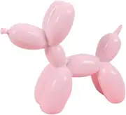 Kwetss Balloon Dog Miniature Art Statue - Resin Sculpture, Modern Desktop Ornament, Cute Animal Crafts Figurine (Pink)