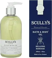 Scullys Lavender Bath and Body Oil | NEW ZEALAND Bath Oils | Lavender Oil With Almond Oil 10 oz | Massage Oil | Lavender Body Oil And Bath Oil | Lavender Body Wash