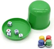 KICHOUSE Plastic Dice Cup with Lid and Dice for Ktv Parties and Bar Games Random Colors Design for Fun Dice Rolling Activities