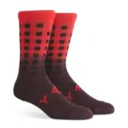 PKWY by Dwyane Wade Mens Checque Crew Socks Shoe Size 6-12 Classic Fit Red