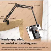 Tablet Bracket Adjustable,Foldable Holder For Bed with 360° Rotating Meta