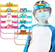 Kids Full Face Shield Visor Mask Plastic 10 PACK SHIELD Boy Girl Reusable School