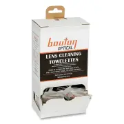 Bouton Optical Lens Cleaning Towelettes, Individually Wrapped in Dispenser Box,