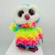 Ty Beanie Boos Boo Owen the Multicolor Owl Plush Toy 6" NWT