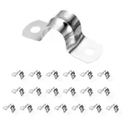 20pcs 5/8" 16mm Conduit Clamp, M16 U Tube Pipe Strap Clamp, Stainless Steel