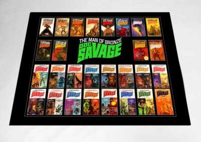 DOC SAVAGE-Bantam Books 1970s #s 85-126-Original Fan Art-18” X 24” Poster