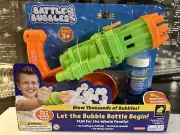 Battery Powered Bubble Gun Machine With Bubbles Battle Bubbles Toy New