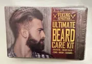 Viking Revolution Ultimate Beard Care Kit - Oil Balm Comb Brush Scissors NEW