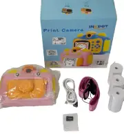 InkPot Kids Instant Print Camera Pink 32GB 1080P Video w/ Paper Rolls USB Strap