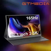 GTMEDIA 165Hz 2.5K Portable Gaming Monitor 17.3" 2560x1440 QHD Extender Screen