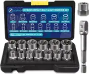 Kit extractor de pernos de impacto de 13 + 1 piezas