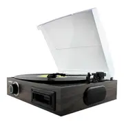 MBEAT USBTR08 Record/Tape Digital Recorder 2 In 1 USB Cassette Turntable Classical Wooden Style Pvc