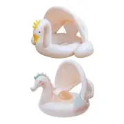 Baby Swimming Pool Float Boats with Removable Canopies Kids Inflatable Pool Toy