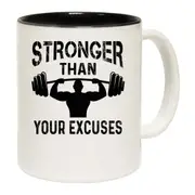 Stronger Than Your Excuses Gym Bodybuilding Weights Mug Cup