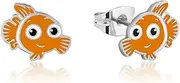 [Disney] Women's NEMO STUDS Stud Earrings, Silver, 1CM