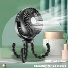 Rechargeable USB Small Folding Fans Silent Cooler Neck Fan Baby Stroller Fan