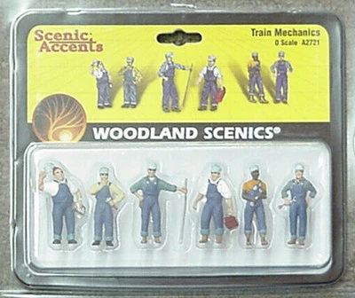 O scale TRAIN MECHANICS Woodland Scenics People # 2721