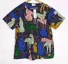 Gorman Scrub Em Up With Love Medical Scrubs Cheetah Printed Top Size 14 XL NWT