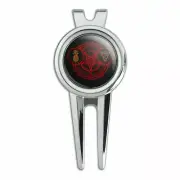 Pineapple Pizza Pentagram Unholy Combo Golf Divot Tool Ball Marker