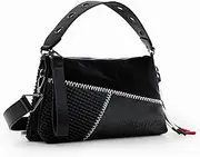 [Desigual] Polyethylene Handbag with Removable Shoulder Strap and Multiple