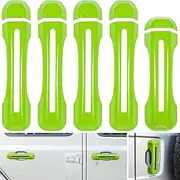 Door Handle Inserts Cover Trim+Tailgate Handle Cover for 2018-2024 Jeep Wrangler JL JLU Sports Sahara Freedom Rubicon Unlimited Gladiator JT 2-Door & 4-Door Exterior Accessories (Green 5PCS)