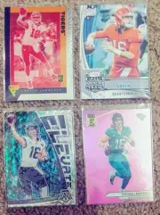 2021 Trevor Lawrence 4 Card LOT Rookie, Silver Prizm Insert Pink Foil