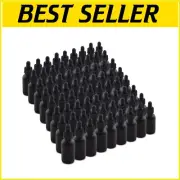 Sturdy 1 oz Glass Dropper Bottles - Black Frosted with UV Protection - 72 Pack