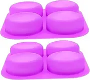DIYEAH 2pcs Soap Mold DIY Silicone Soap Mold Bar Mold for DIY Handmade Soap Baking Mold