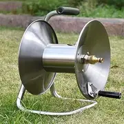 PP-Kic Hose Reel Trolley Water Hose Trolley, Garden Hose Storage Rack, Stainless Steel Hose Trolley, Stainless Steel Garden Hose Trolley, Garden, Farm Watering Tool