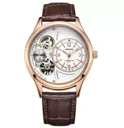 MEGIR Waterproof Quartz Mens Watch, Fashion Leather Strap Wristwatches for Men