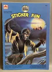 Universal Monsters Sticker Fun GOLDEN Book UNUSED Frankenstein Werewolf Vintage
