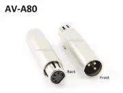 XLR 3-Pin Male to XLR 5-Pin Female Connector Adapter, CablesOnline AV-A80