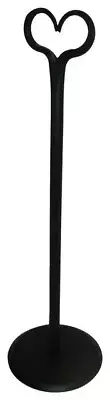 Black Standing Heart Paper Towel Holder Counter Top Stand Wrought Iron Hand Made