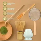 6Pcs Matcha Whisk Set Ceramic Whisk Holder Handmade Matcha Whisk Tea Scoop Maicf