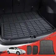 3pcs Tesla Model Y 2021-2024 Rear Well Front Cargo Trunk Toolbox Boot Liner Floor Mat