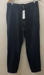 NWT $228 Eileen Fisher Black Soft Flannel Wool Ankle Track Pant M L XL 1X 2X