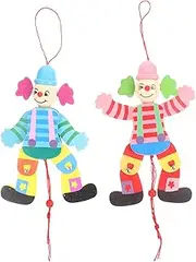 ORFOFE 2Pcs Funny Clown Marionette String Puppets for Puppet Craft for Interactive Play Develop Creativity and Imagination for Home Performance Random Color