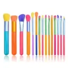 Makeup Brushes Set Rainbow Premium Synthetic for Foundation Powder Cream Blush