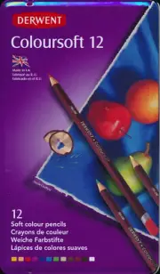 Derwent Coloursoft 12-piece Colour Pencil Coloured Pencils NEW GENUINE