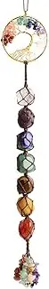 Tree of Life Chakra Stones Healing Crystals Feng Shui Hanging Ornament 7 Chakra Wall Ornament Meditation Hanging Ornament Window Ornament for Home Decor Party Decor