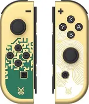 YKASEK Joy Cons for Switch Controllers, Wireless Replacement Joycons, Left and Right Controllers Joycon Support Sports Dual Vibration/Wake-up/Motion Control (Gold