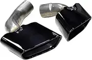 Compatible For BMW X5 F15 X6 F16 2014-2019 Stainless Steel Car Tail Muffler Exhaust Tip Car Accessories For Sports Version Exhaust Tip(Black)