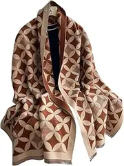 [FairyCity] Women's Soft pashmina Shawl Oversized Winter Warm blanket Scarf Long Cashmere Shawls Wraps Geometric patterns
