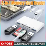 5 in 1 Memory Card Reader USB 3.0 OTG Adapter SD Card Reader For iPhone/iPad/PC