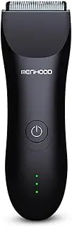 MENHOOD Men's WaterProof Cordless Grooming Trimmer 2.0 for Men, Featured with 4000k LED Spotlight & Power Status Display, Wireless Charging Support, Sensitive Skin Technology,150Min Runtime