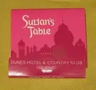 Sultan's Table Dunes Hotel Las Vegas unstruck matches matchbook 1970s