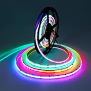 ALITOVE COB Led Strip Lights Addressable RGB IC WS2811 Led Lights Strip 16.4FT/5M 3600LEDs Programmable Digital Flexible LED Pixel Rope Light for Bedroom TV Mirror Kitchen Home DIY Lighting