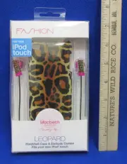 NIB Fashion Nation iPod Touch Hardshell Hard Case & Earbuds Combo Lepoard Print